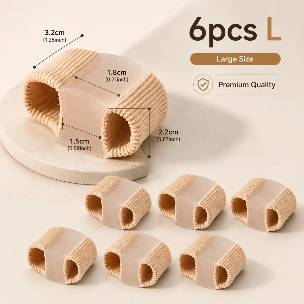 Measured specifications of the large ToeRoom separator tube, 1.26 in ring